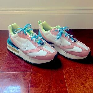 Women’s Nike Sneakers - worn one time - bright neon colors - very comfortable